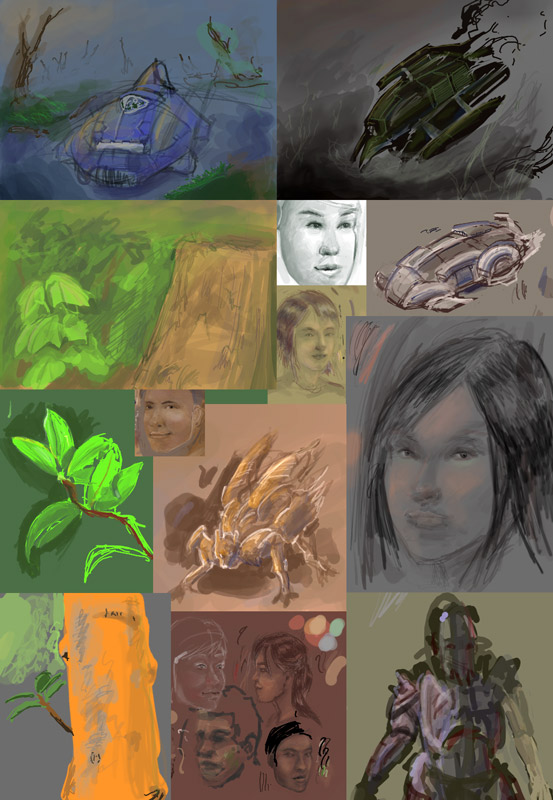 july09collage DS Sketches July 09